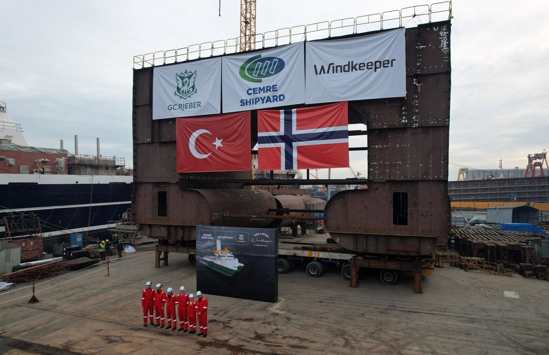 Cemre'deki İlk WindKeeper Gemisi için Blok Yerleşimi Gerçekleşti!