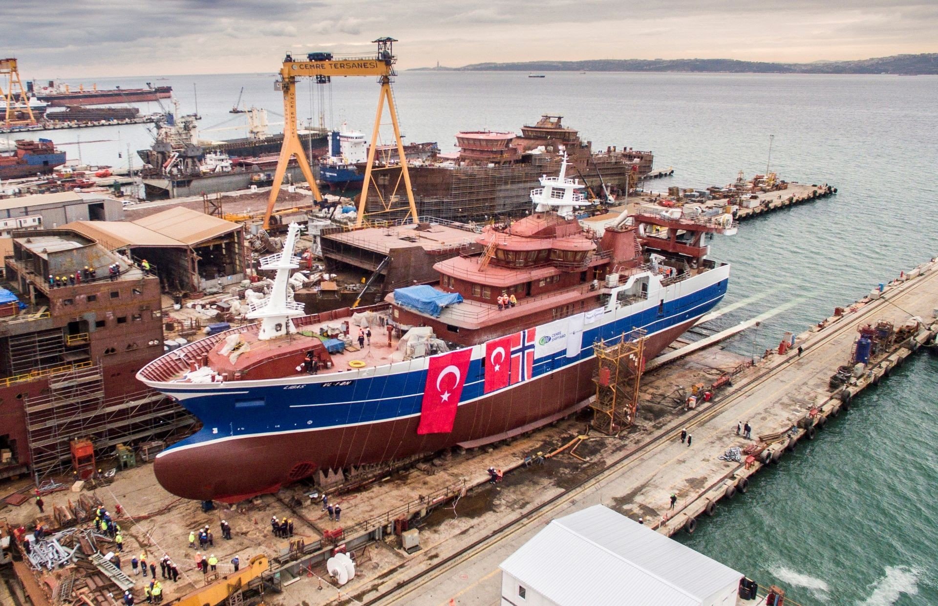 Cemre Tersanesi Purse Seiner/Trawler NB64 Libas’ı suyla buluşturdu.