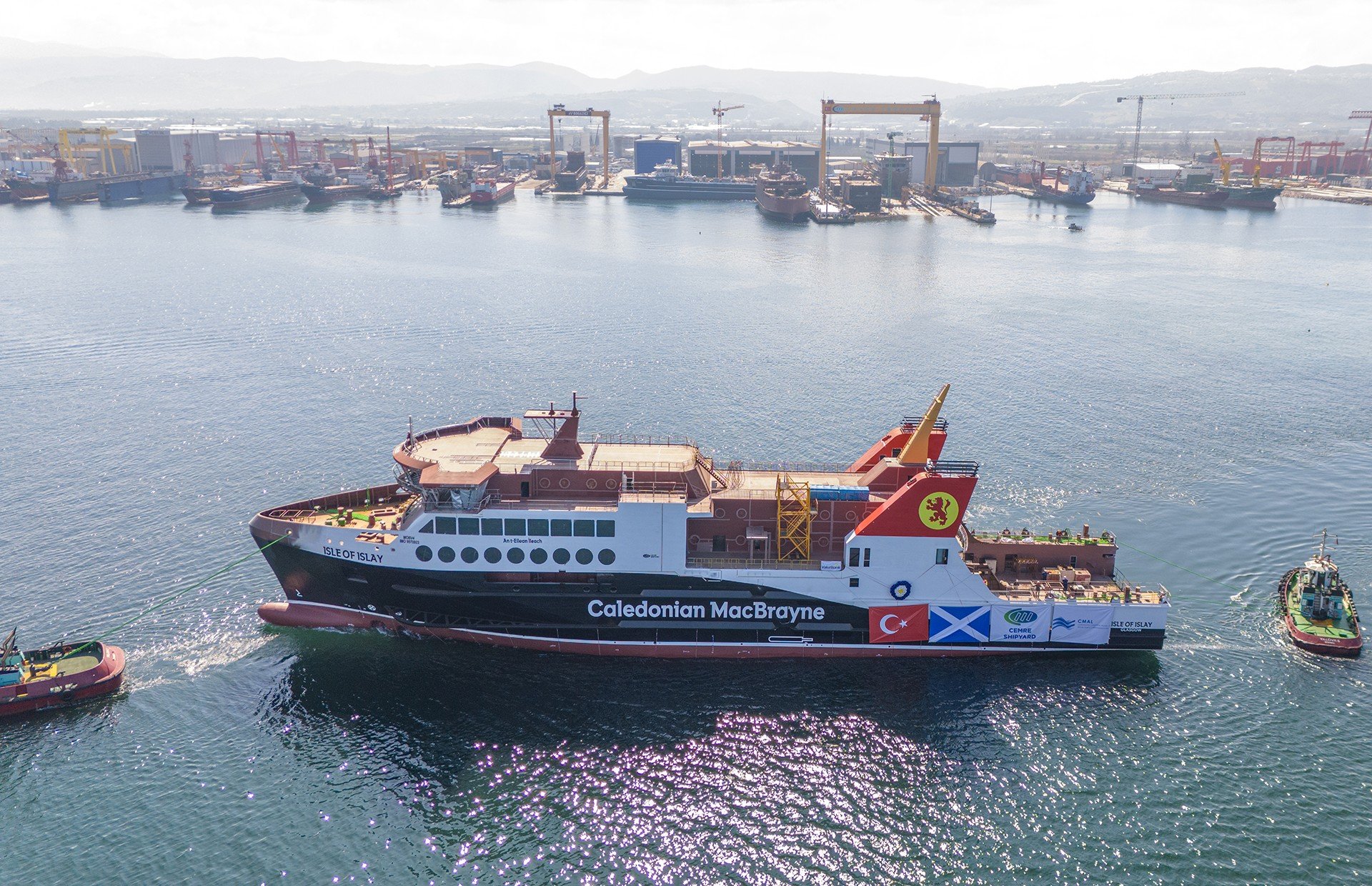 92nd Launching from Cemre Shipyard as NB1092 Isle of Islay Meets the Water!