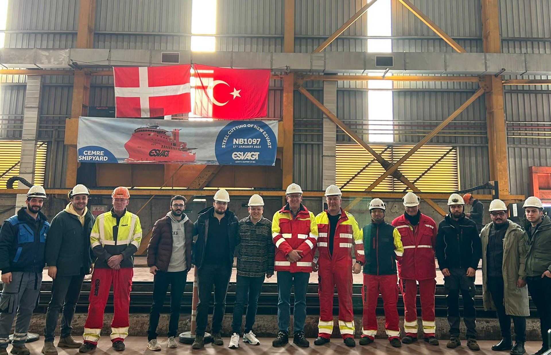 NB1097 ESVAGT SOV için İlk Sac Kesildi!