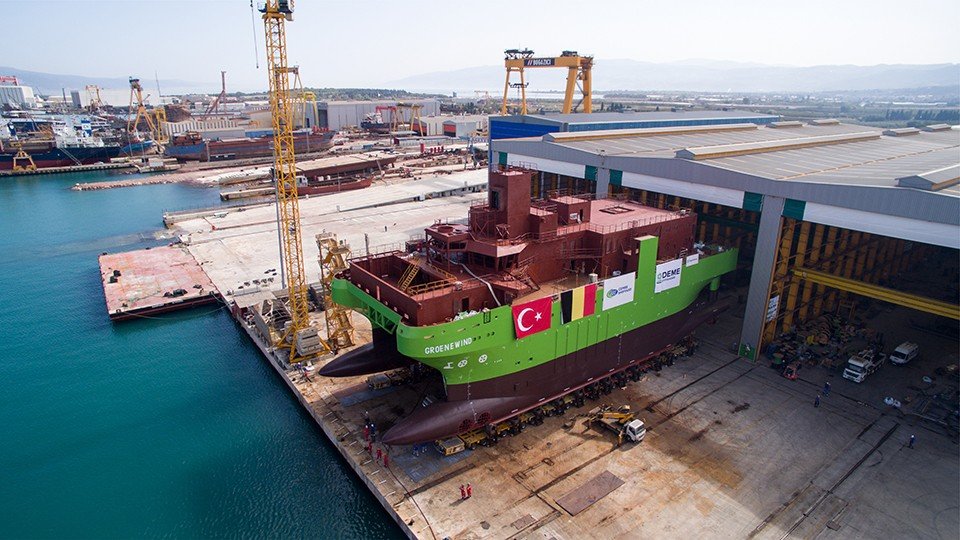 Launching of DEME’s First SOV Groene Wind