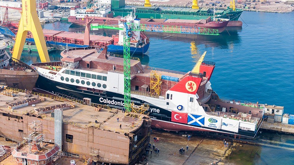 92nd Launching from Cemre Shipyard as NB1092 Isle of Islay Meets the Water!